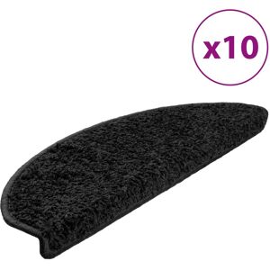 vidaXL Trapmatten 10 st 65x21x4 cm Zwart Halfrond Groot vidaXL Trapmatten 10 st 65x21x4 cm Zwart Halfrond Groot