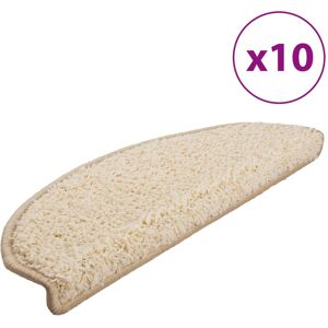 vidaXL Trapmatten 10 st 65x21x4 cm Crème Halfrond Groot vidaXL Trapmatten 10 st 65x21x4 cm Crème Halfrond Groot