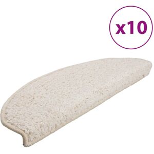 vidaXL Trapmatten 10 st 65x21x4 cm Wit Halfrond Groot vidaXL Trapmatten 10 st 65x21x4 cm Wit Halfrond Groot