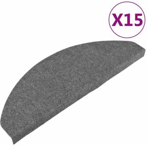 vidaXL Trapmatten zelfklevend 15 st 65x22,5x3,5 cm grijs vidaXL Trapmatten zelfklevend 15 st 65x22,5x3,5 cm grijs