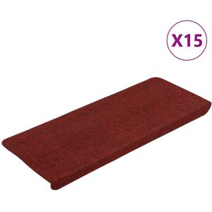 vidaXL Trapmatten zelfklevend 15 st 65x24,5x3,5 cm rood vidaXL Trapmatten zelfklevend 15 st 65x24,5x3,5 cm rood