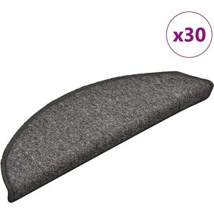 vidaXL Trapmatten 30 st 56x17x3 cm donkergrijs halfrond vidaXL Trapmatten 30 st 56x17x3 cm donkergrijs halfrond