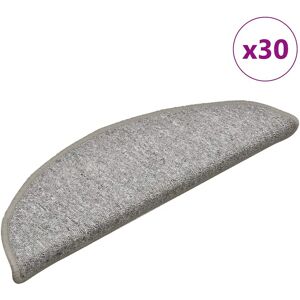 vidaXL Trapmatten 30 st 56x17x3 cm lichtgrijs halfrond vidaXL Trapmatten 30 st 56x17x3 cm lichtgrijs halfrond