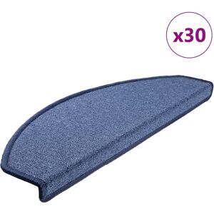 vidaXL Trapmatten 30 st 65x24x4 cm Blauw Halfrond Groot vidaXL Trapmatten 30 st 65x24x4 cm Blauw Halfrond Groot