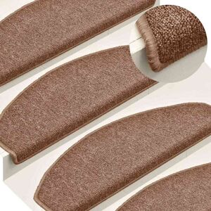 vidaXL Trapmatten 30 st 65x24x4 cm Bruin Halfrond Groot vidaXL Trapmatten 30 st 65x24x4 cm Bruin Halfrond Groot