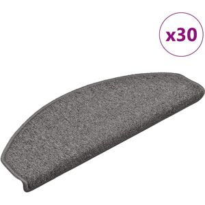 vidaXL Trapmatten 30 st 65x24x4 cm Donkergrijs Halfrond Groot vidaXL Trapmatten 30 st 65x24x4 cm Donkergrijs Halfrond Groot