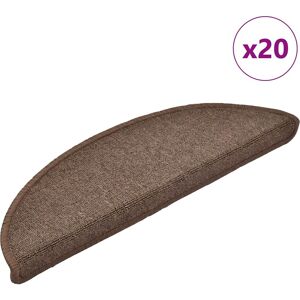 vidaXL Trapmatten 20 st 56x17x3 cm Koffiebruin Halfrond vidaXL Trapmatten 20 st 56x17x3 cm Koffiebruin Halfrond