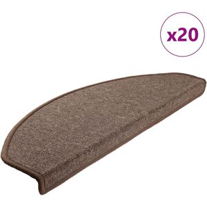 vidaXL Trapmatten 20 st 65x24x4 cm Koffiebruin Halfrond Groot vidaXL Trapmatten 20 st 65x24x4 cm Koffiebruin Halfrond Groot