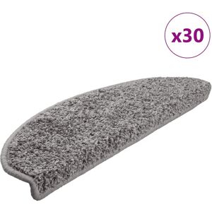 vidaXL Trapmatten 30 st 65x21x4 cm Grijs Halfrond Groot vidaXL Trapmatten 30 st 65x21x4 cm Grijs Halfrond Groot