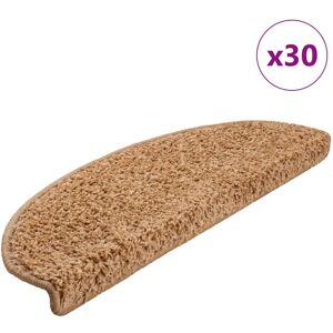 vidaXL Trapmatten 30 st 65x21x4 cm beige halfrond groot vidaXL Trapmatten 30 st 65x21x4 cm beige halfrond groot