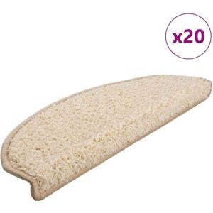vidaXL Trapmatten 20 st 65x21x4 cm Crème Halfrond Groot vidaXL Trapmatten 20 st 65x21x4 cm Crème Halfrond Groot
