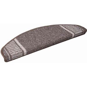 vidaXL Zelfklevende trapmatten Halfrond 15 pcs Bruin 65 x 21 x 4 cm vidaXL Zelfklevende trapmatten Halfrond 15 pcs Bruin 65 x 21 x 4 cm