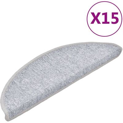 vidaXL 15 st Trapmatten 56x17x3 cm lichtgrijs vidaXL 15 st Trapmatten 56x17x3 cm lichtgrijs