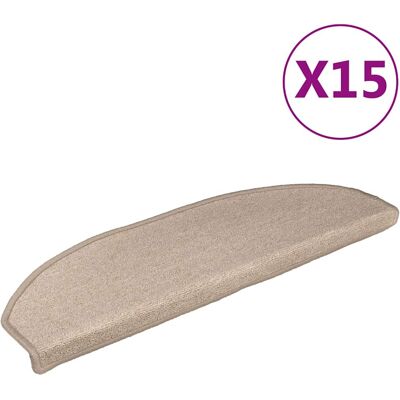 vidaXL Trapmatten 15 st 56 x 17 x 3 cm Non-Slip Taupe vidaXL Trapmatten 15 st 56 x 17 x 3 cm Non-Slip Taupe