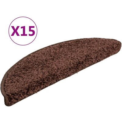 vidaXL Trapmatten 15 st 56x17x3 cm Bruin Halfrond vidaXL Trapmatten 15 st 56x17x3 cm Bruin Halfrond