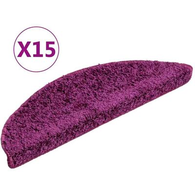 vidaXL Trapmatten 15 st 56x17x3 cm Violet Halfrond vidaXL Trapmatten 15 st 56x17x3 cm Violet Halfrond