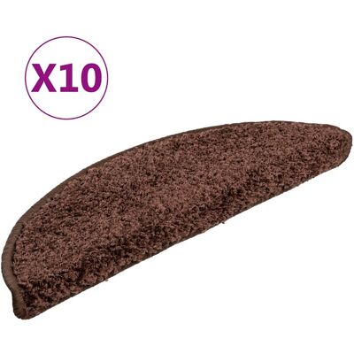 vidaXL Trapmatten 10 st 56x17x3 cm Bruin Halfrond vidaXL Trapmatten 10 st 56x17x3 cm Bruin Halfrond