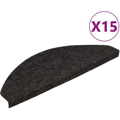 vidaXL Trapmatten zelfklevend 15 st 56x17x3 cm zwart vidaXL Trapmatten zelfklevend 15 st 56x17x3 cm zwart