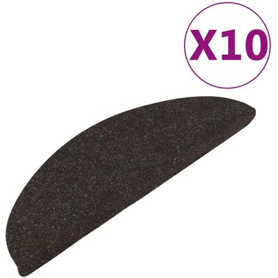 vidaXL Trapmatten zelfklevend 10 st 56x17x3 cm zwart vidaXL Trapmatten zelfklevend 10 st 56x17x3 cm zwart