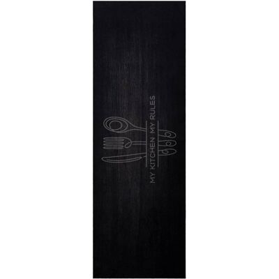 vidaXL Keuken Tapijt Zwart 180 x 60 cm 100% Polyamide Wasbaar vidaXL Keuken Tapijt Zwart 180 x 60 cm 100% Polyamide Wasbaar