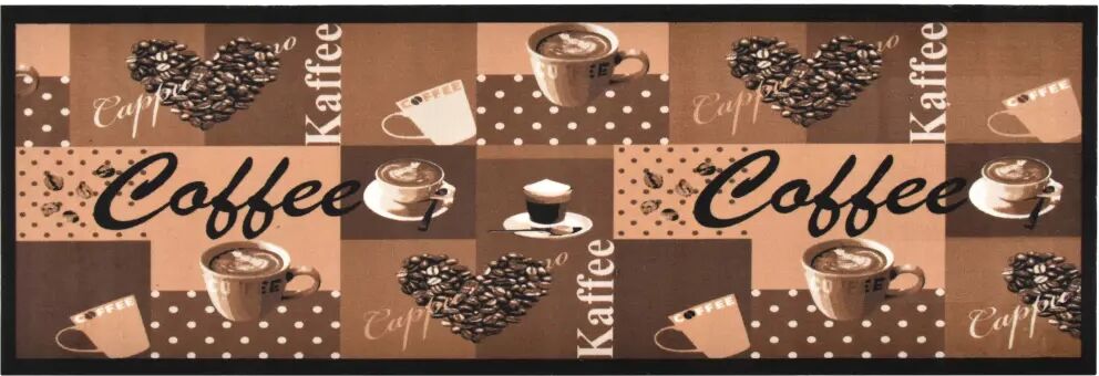 vidaXL Keukenmat wasbaar Coffee 60x180 cm bruin