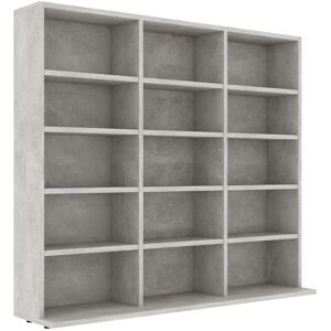 vidaXL Cd-kast 100x23x89,5 cm bewerkt hout betongrijs vidaXL Cd-kast 100x23x89,5 cm bewerkt hout betongrijs