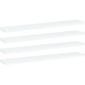 vidaXL Wandschappen 4 st 60x10x1,5 cm bewerkt hout wit vidaXL Wandschappen 4 st 60x10x1,5 cm bewerkt hout wit