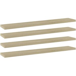 vidaXL Wandschappen 4 st 60x10x1,5 cm spaanplaat sonoma eikenkleurig vidaXL Wandschappen 4 st 60x10x1,5 cm spaanplaat sonoma eikenkleurig