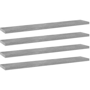 vidaXL Wandschappen 4 st 60x10x1,5 cm bewerkt hout betongrijs vidaXL Wandschappen 4 st 60x10x1,5 cm bewerkt hout betongrijs