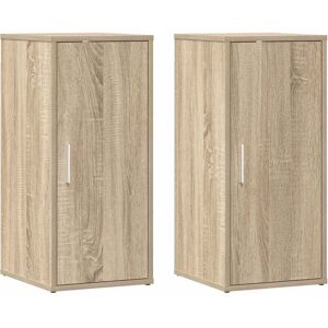 vidaXL Schoenenkasten 2 st 32x35x70 cm spaanplaat sonoma eikenkleurig vidaXL Schoenenkasten 2 st 32x35x70 cm spaanplaat sonoma eikenkleurig