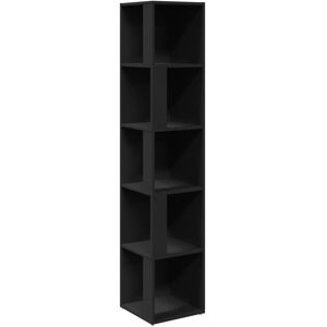 vidaXL Hoekkast 33x33x164,5 cm bewerkt hout zwart vidaXL Hoekkast 33x33x164,5 cm bewerkt hout zwart