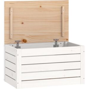vidaXL Opbergbox wit 59,5x36,5x33 cm massief grenenhout vidaXL Opbergbox wit 59,5x36,5x33 cm massief grenenhout