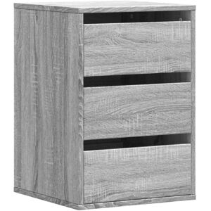 vidaXL Ladekast 40x41x58 cm bewerkt hout grijs sonoma eikenkleurig vidaXL Ladekast 40x41x58 cm bewerkt hout grijs sonoma eikenkleurig