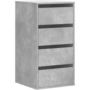 vidaXL Ladekast 40x41x76 cm bewerkt hout betongrijs vidaXL Ladekast 40x41x76 cm bewerkt hout betongrijs