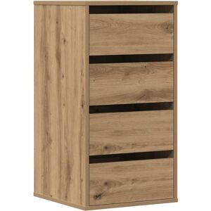vidaXL Ladekast 40x41x76 cm bewerkt hout artisanaal eikenkleurig vidaXL Ladekast 40x41x76 cm bewerkt hout artisanaal eikenkleurig