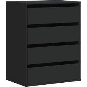 vidaXL Ladekast 60x41x76 cm bewerkt hout zwart vidaXL Ladekast 60x41x76 cm bewerkt hout zwart