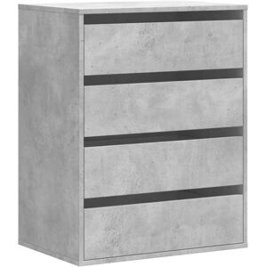 vidaXL Ladekast 60x41x76 cm bewerkt hout betongrijs vidaXL Ladekast 60x41x76 cm bewerkt hout betongrijs