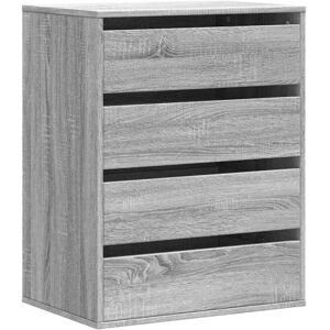 vidaXL Ladekast 60x41x76 cm bewerkt hout grijs sonoma eikenkleurig vidaXL Ladekast 60x41x76 cm bewerkt hout grijs sonoma eikenkleurig