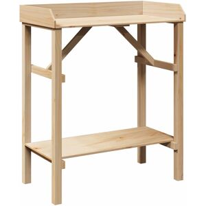 vidaXL Planttafel met plank Naturel 75 x 40 x 90 cm Massief grenenhout vidaXL Planttafel met plank Naturel 75 x 40 x 90 cm Massief grenenhout
