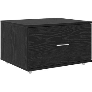 vidaXL Ladekast met wiel Zwart Eiken 55 x 45 x 31 cm vidaXL Ladekast met wiel Zwart Eiken 55 x 45 x 31 cm