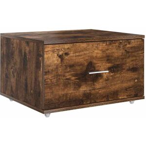 vidaXL Ladekast met wiel Rook Eiken 55 x 45 x 31 cm vidaXL Ladekast met wiel Rook Eiken 55 x 45 x 31 cm