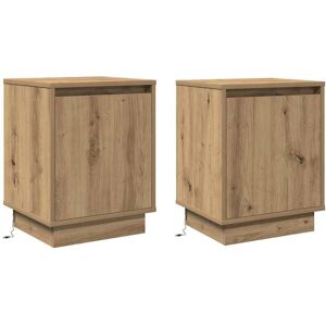 vidaXL Nachtkastje 2 pcs Artisan Eiken 39 x 34,5 x 50 cm Bewerkt hout vidaXL Nachtkastje 2 pcs Artisan Eiken 39 x 34,5 x 50 cm Bewerkt hout