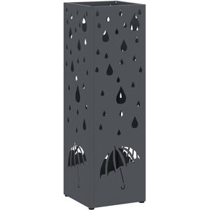 vidaXL Opslaghaak & Rek Antraciet 15,5 x 15,5 x 49 cm Metaal vidaXL Opslaghaak & Rek Antraciet 15,5 x 15,5 x 49 cm Metaal