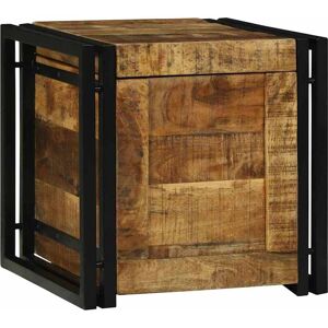 vidaXL Opbergbox Bruin en Zwart 40 x 40 x 40 cm Massief Mango Hout vidaXL Opbergbox Bruin en Zwart 40 x 40 x 40 cm Massief Mango Hout