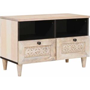 vidaXL TV Eenheden met lade met plank Wit 70 x 33 x 46 cm Bewerkt hout vidaXL TV Eenheden met lade met plank Wit 70 x 33 x 46 cm Bewerkt hout