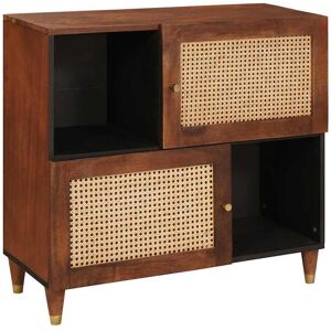 vidaXL Dressoir Bruin 80 x 33,5 x 75 cm Massief Mango Hout vidaXL Dressoir Bruin 80 x 33,5 x 75 cm Massief Mango Hout