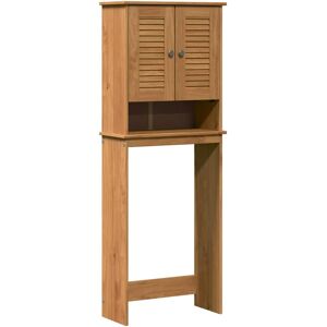vidaXL Toiletkast met plank VIGO Bruin en Honingbruin 60 x 27 x 161 cm vidaXL Toiletkast met plank VIGO Bruin en Honingbruin 60 x 27 x 161 cm