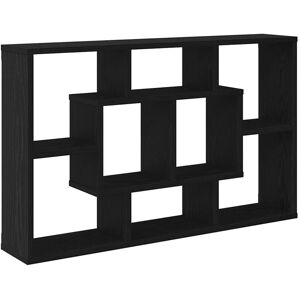 vidaXL Wandplank met plank Zwart Eiken 85 x 16 x 52,5 cm Bewerkt hout vidaXL Wandplank met plank Zwart Eiken 85 x 16 x 52,5 cm Bewerkt hout