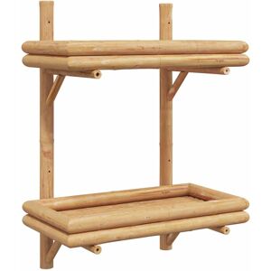 vidaXL Wandplank met plank Wandgemonteerd Bruin 39 x 26 x 60 cm Bamboe vidaXL Wandplank met plank Wandgemonteerd Bruin 39 x 26 x 60 cm Bamboe