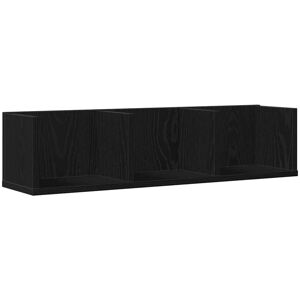 vidaXL Wandplank met plank Zwart Eiken 75 x 18 x 18 cm Bewerkt hout vidaXL Wandplank met plank Zwart Eiken 75 x 18 x 18 cm Bewerkt hout